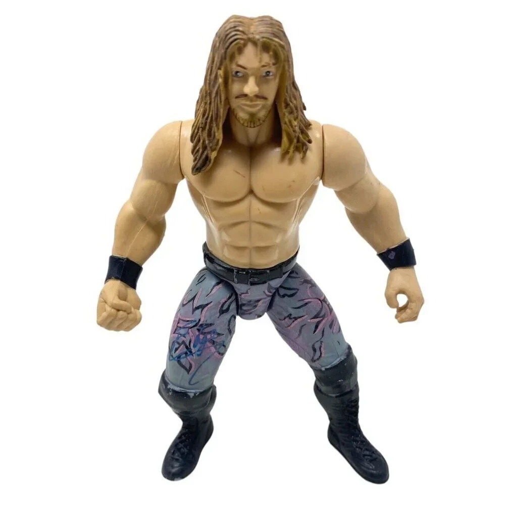 Vintage 1998 Edge WWE Action Figure, Jakks ,Titan, Pink and Grey Pants